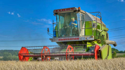 Harvesting crops in East Sussex